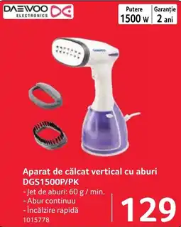 Selgros Daewoo aparat de călcat vertical cu aburi DGS1500P/PK Ofertă
