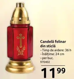 Selgros Candelă felinar din sticlă Ofertă