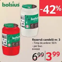 Selgros bolsius rezervă candelă nr. 3 Ofertă