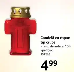 Selgros Candelă cu capac tip cruce Ofertă