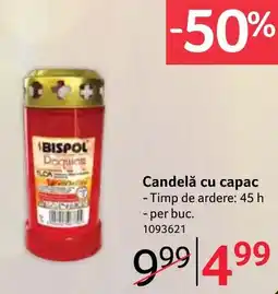Selgros Bispol candelă cu capac Ofertă