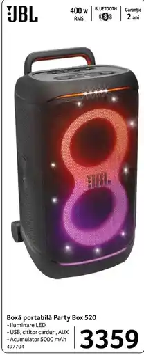 Selgros Jbl boxa portabila party box 520 Ofertă