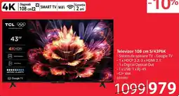 Selgros Tcl televizor 108 cm s/43p6k Ofertă