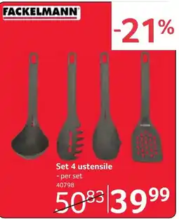 Selgros Fackelmann set 4 ustensile Ofertă