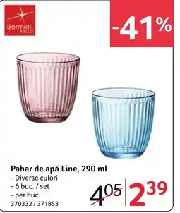 Selgros Bormioli Rocco Pahar de apă Line Ofertă