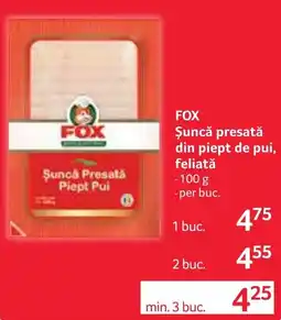 Selgros Fox șuncă presată din piept de pui, feliată Ofertă