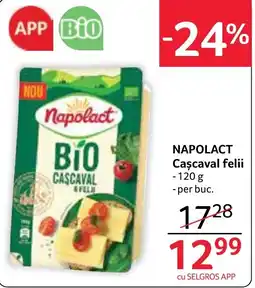 Selgros Napolact Cașcaval felii Ofertă