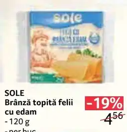 Selgros Sole brânză topită felii cu edam Ofertă