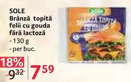 Selgros Sole brânză topită felii cu gouda fără lactoză Ofertă
