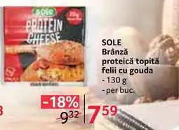 Selgros Sole Brânză proteică topită felii cu gouda Ofertă