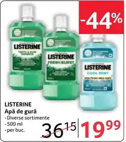Selgros Listerine apă de gură Ofertă