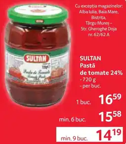 Selgros Sultan pastă de tomate 24% Ofertă