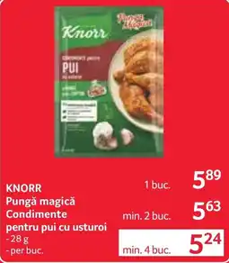Selgros Knorr pungă magică condimente pentru pui cu usturoi Ofertă
