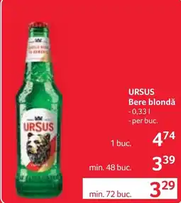 Selgros Ursus bere blondă Ofertă