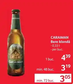 Selgros Caraiman Bere blondă Ofertă