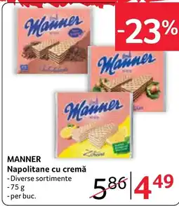 Selgros Manner napolitane cu cremă Ofertă