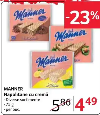 Manner napolitane cu cremă
