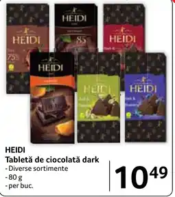 Selgros Heidi tabletă de ciocolată dark Ofertă