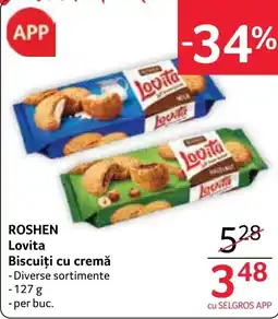 Selgros Roshen Lovita Biscuiti cu cremă Ofertă