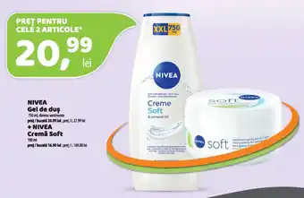 Nivea gel de duș creme soft