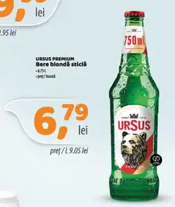 La Doi Pasi Ursus premium bere blondă sticlă Ofertă