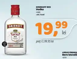 La Doi Pasi Smirnoff red vodka Ofertă