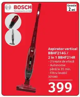Selgros Aspirator vertical BBHF214G / 2 în 1 BBHF214R Ofertă