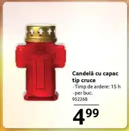Selgros Candelă cu capac tip cruce Ofertă