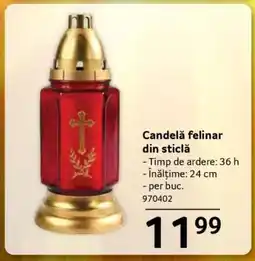 Selgros Candelă felinar din sticlă Ofertă