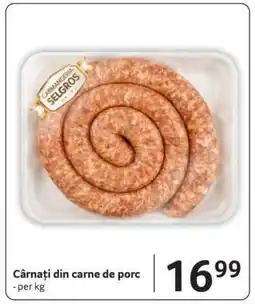 Selgros Cârnați din carne de porc Ofertă
