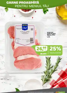 La Doi Pasi Metro Chef Cotlet de porc, fără os, feliat Ofertă