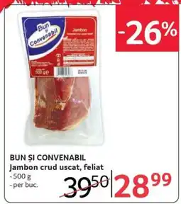 Selgros BUN ȘI CONVENABIL Jambon crud uscat, feliat Ofertă