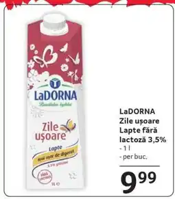 Selgros LaDORNA Zile ușoare Lapte fără lactoză 3,5% Ofertă