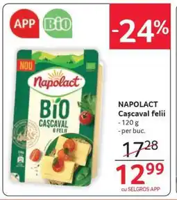 Selgros NAPOLACT Caşcaval felii Ofertă
