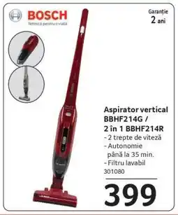 Selgros Aspirator vertical BBHF214G / 2 în 1 BBHF214R Ofertă