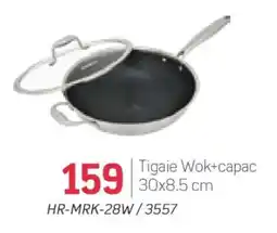 Selgros Tigaie Wok+capac 30x8.5 cm Ofertă