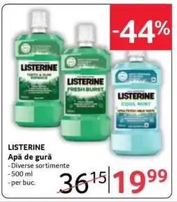 Selgros LISTERINE Apă de gură Ofertă