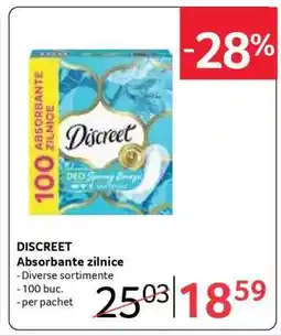 Selgros DISCREET Absorbante zilnice Ofertă