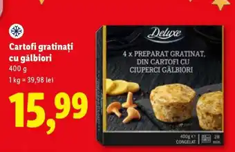 Cartofi gratinați cu gălbiori