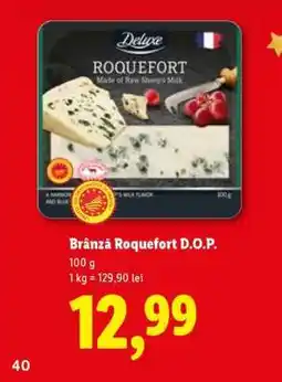 Lidl Brânză Roquefort D.O.P Ofertă