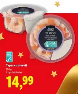 Lidl Tapas cu creveți Ofertă