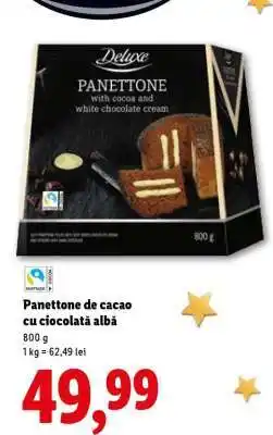 Lidl Panettone de cacao cu ciocolată albă Ofertă