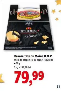 Lidl Brânză Tête de Moine D.O.P Ofertă