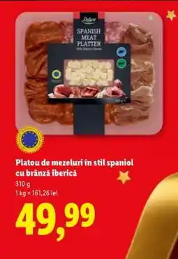 Lidl Platou de mezeluri în stil spaniol cu brânză iberică Ofertă