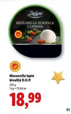 Lidl Mozzarella lapte bivoliță D.O.P Ofertă