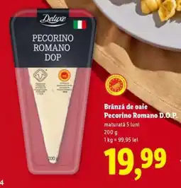 Lidl Brânză de oaie Pecorino Romano D.O.P Ofertă