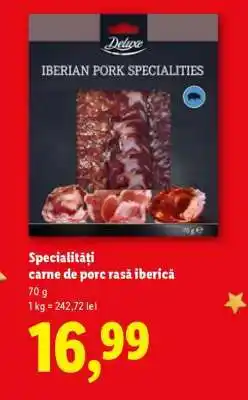 Lidl Specialități carne de porc rasă iberică Ofertă