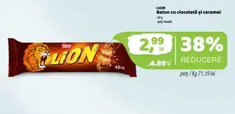 Lion baton cu ciocolata si caramel