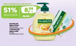 La Doi Pasi Palmolive săpun lichid + palmolive săpun solid Ofertă