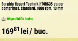 MatHaus Burghiu Hogert Technik HT4R635 cu aer comprimat, standard, 1800 rpm, 10 mm Ofertă